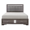 HE-1505-1  Queen Platform Bed with Footboard Storage