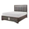 HE-1505-1  Queen Platform Bed with Footboard Storage