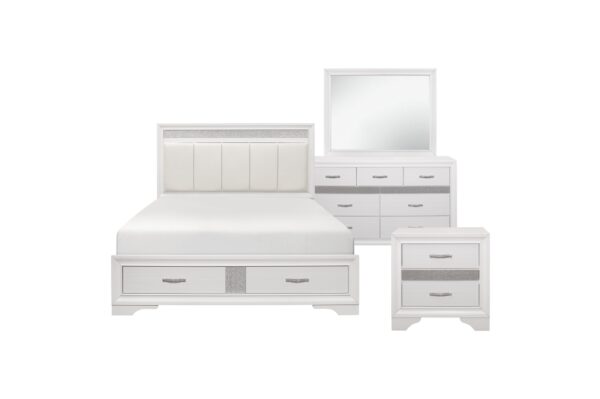 1505W Bedroom Luster Collection 4pc Set (QB+NS+DR+MR)