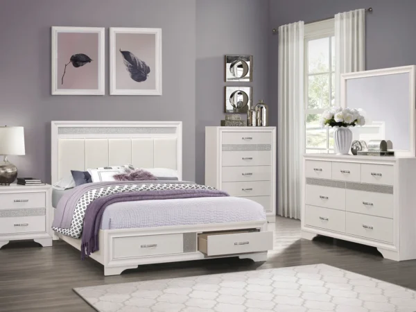 1505W Bedroom Luster Collection 4pc Set (QB+NS+DR+MR)