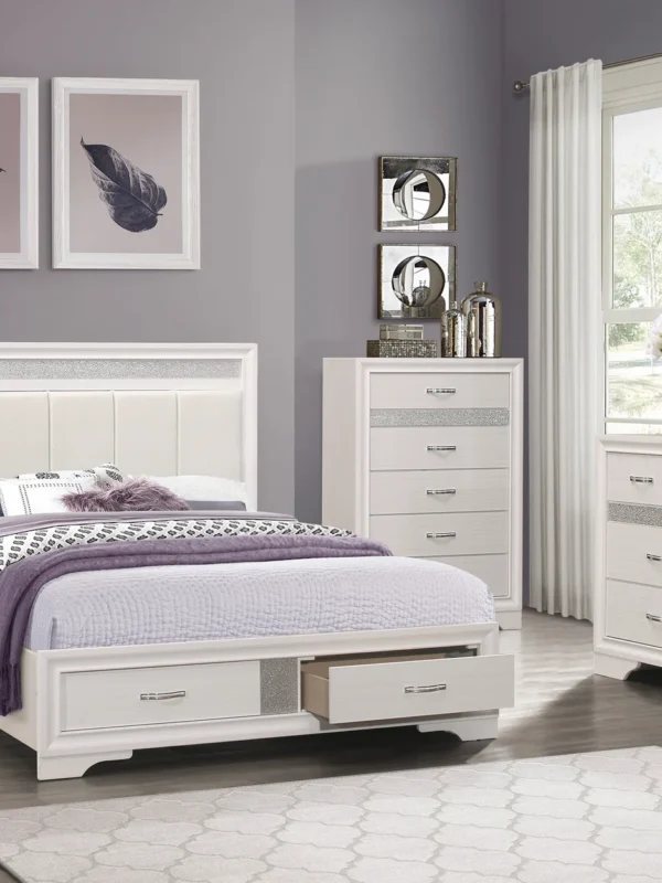 1505W Bedroom Luster Collection 4pc Set (QB+NS+DR+MR)
