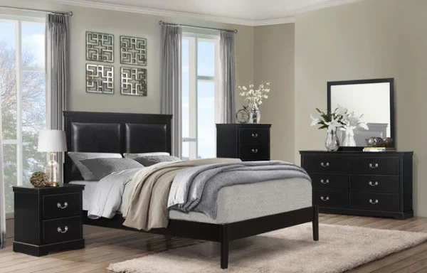 1519BK Bedroom Seabright Collection 4pc Set (QB+NS+DR+MR)