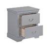 1519GY Bedroom Seabright Collection 4pc Set (QB+NS+DR+MR)