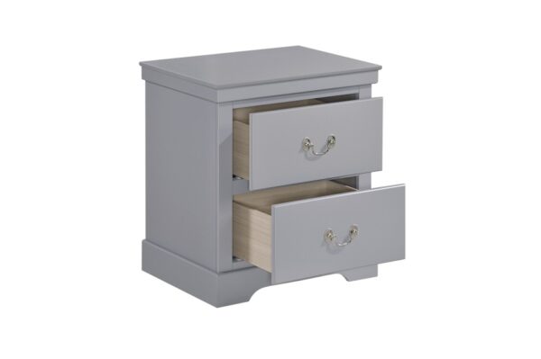 1519GY Bedroom Seabright Collection 4pc Set (QB+NS+DR+MR)