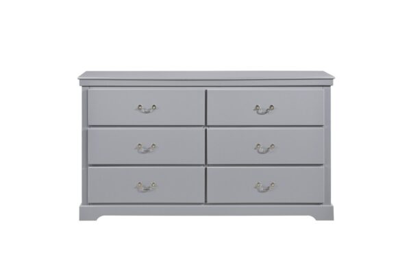 1519GY Bedroom Seabright Collection 4pc Set (QB+NS+DR+MR)