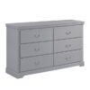 1519GY Bedroom Seabright Collection 4pc Set (QB+NS+DR+MR)