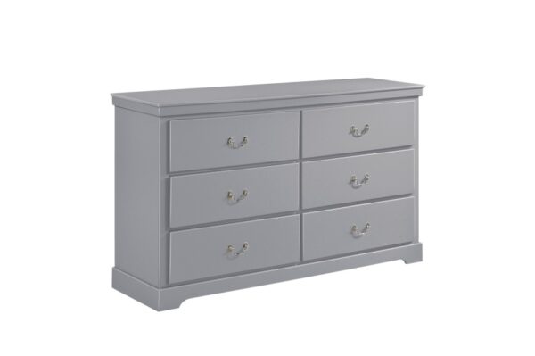 1519GY Bedroom Seabright Collection 4pc Set (QB+NS+DR+MR)
