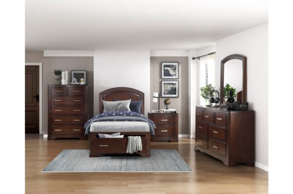 1520CH Bedroom Hudson Collection 4pc Set (QB+NS+DR+MR)