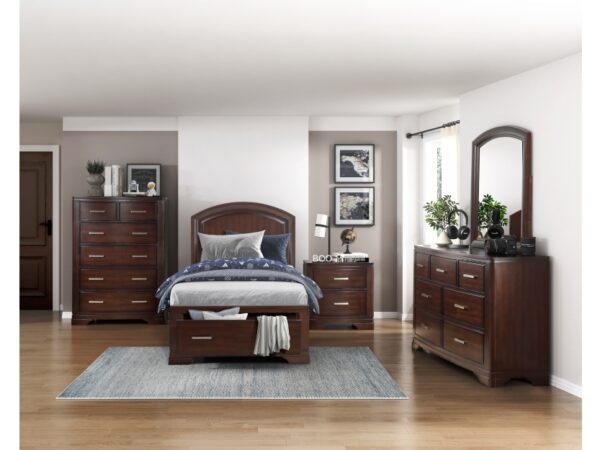 1520CH Bedroom Hudson Collection 4pc Set (QB+NS+DR+MR)