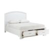 HE-1520WH-1  Queen Platform Bed with Footboard Storage