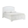 HE-1520WH-1  Queen Platform Bed with Footboard Storage
