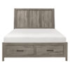 HE-1526-1  Queen Platform Bed with Footboard Storage