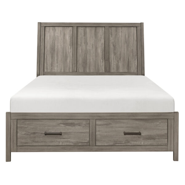 HE-1526-1  Queen Platform Bed with Footboard Storage