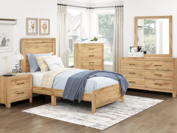 1534NA Bedroom Corbin Collection 4pc Set (QB+NS+DR+MR)