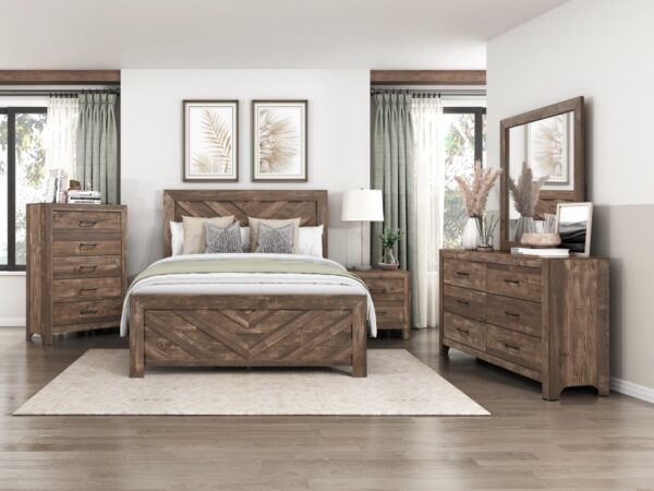 1534NP Bedroom Corbin Collection 4pc Set (QB+NS+DR+MR)