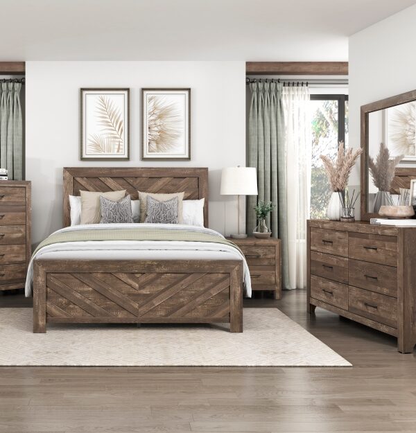 1534NP Bedroom Corbin Collection 4pc Set (QB+NS+DR+MR)
