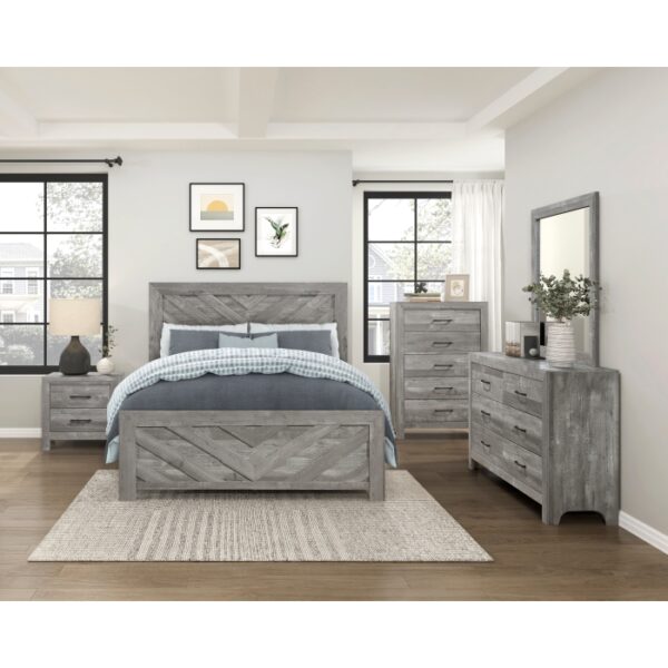 HE-1534NPGY-1  Queen Bed