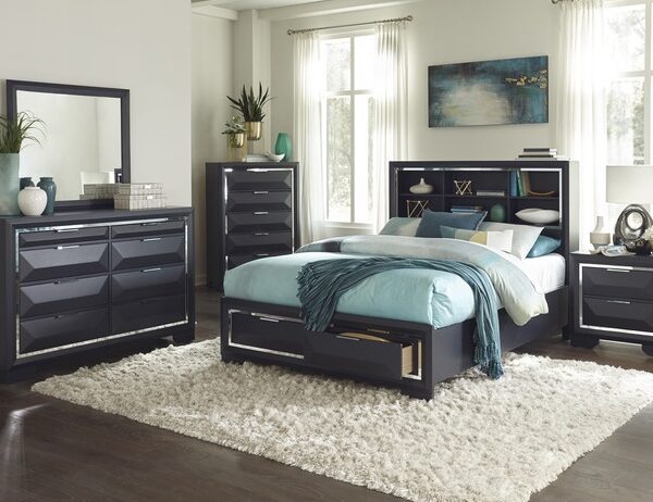 1553 Bedroom Rosemont Collection 4pc Set (QB+NS+DR+MR)
