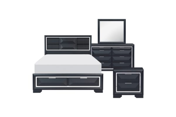 1553 Bedroom Rosemont Collection 4pc Set (QB+NS+DR+MR)