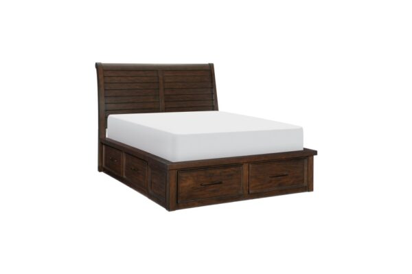 HE-1559-1  Queen Platform Bed with Storage Footboard and Side Rails