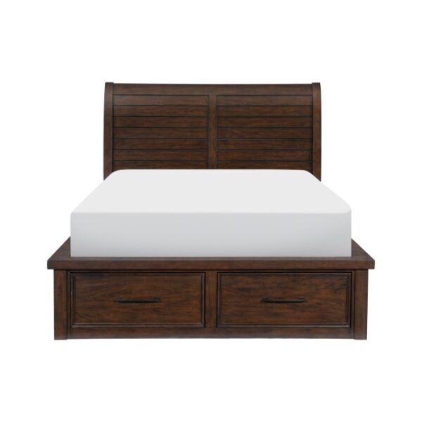 HE-1559-1  Queen Platform Bed with Storage Footboard and Side Rails