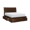 HE-1559-1  Queen Platform Bed with Storage Footboard and Side Rails