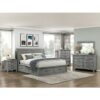 HE-1559DG-1  Queen Platform Bed with Storage Footboard and Side Rails