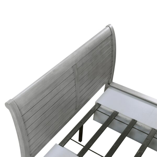 HE-1559DG-1  Queen Platform Bed with Storage Footboard and Side Rails