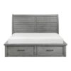 HE-1559DG-1  Queen Platform Bed with Storage Footboard and Side Rails