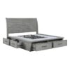 HE-1559DG-1  Queen Platform Bed with Storage Footboard and Side Rails