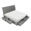 HE-1559DG-1  Queen Platform Bed with Storage Footboard and Side Rails
