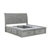 HE-1559DG-1  Queen Platform Bed with Storage Footboard and Side Rails