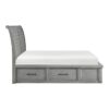 HE-1559DG-1  Queen Platform Bed with Storage Footboard and Side Rails