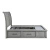 HE-1559DG-1  Queen Platform Bed with Storage Footboard and Side Rails