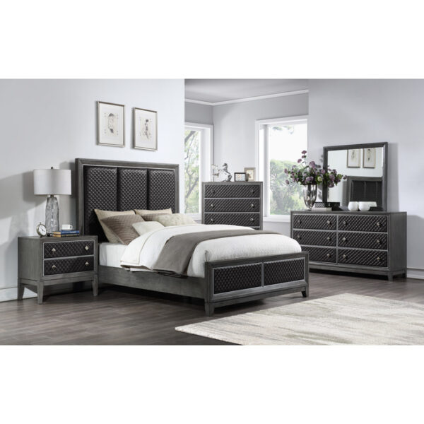 HE-1566GY-1  Queen Bed