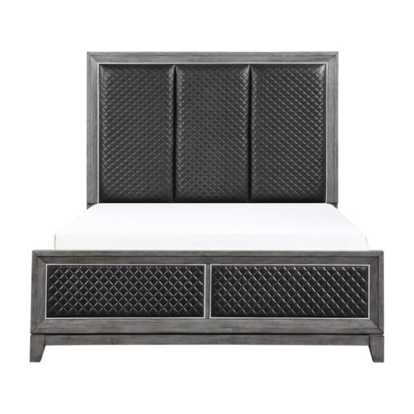 HE-1566GY-1  Queen Bed