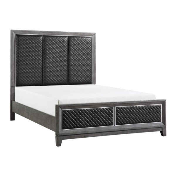 HE-1566GY-1  Queen Bed