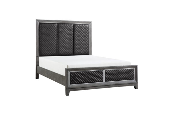 1566GY Bedroom West End Collection 4pc Set (QB+NS+DR+MR)