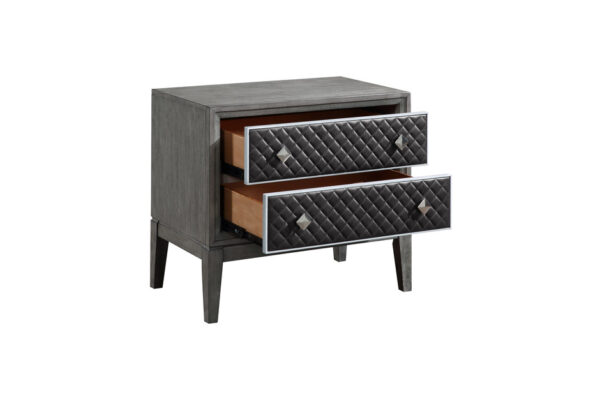 1566GY Bedroom West End Collection 4pc Set (QB+NS+DR+MR)