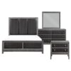 1566GY Bedroom West End Collection 4pc Set (QB+NS+DR+MR)