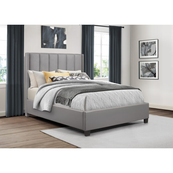HE-1570GY-1  Queen Platform Bed