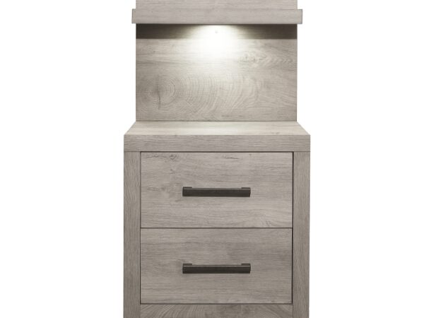 1577-4P* Night Stand with Wall Panel