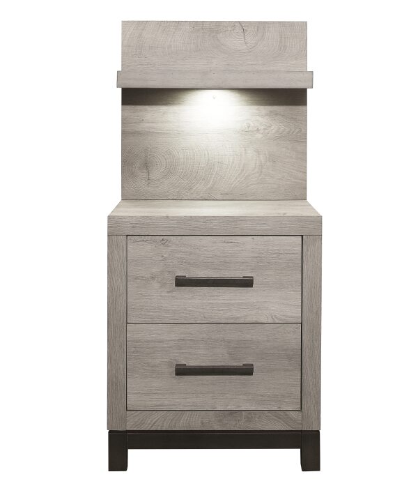 1577-4P* Night Stand with Wall Panel