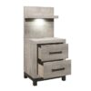 1577-4P* Night Stand with Wall Panel
