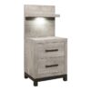 1577-4P* Night Stand with Wall Panel