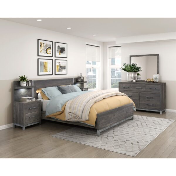 HE-1577DG-1WB  5pc Set Queen Wall Bed (QB+2NS+2NS-P)