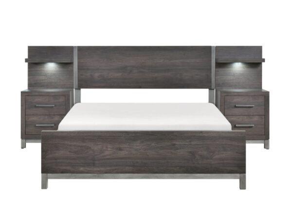 HE-1577DG-1WB  5pc Set Queen Wall Bed (QB+2NS+2NS-P)