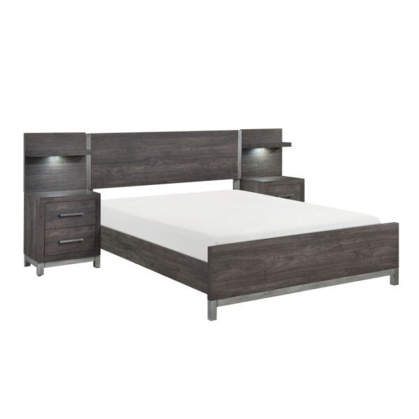HE-1577DG-1WB  5pc Set Queen Wall Bed (QB+2NS+2NS-P)