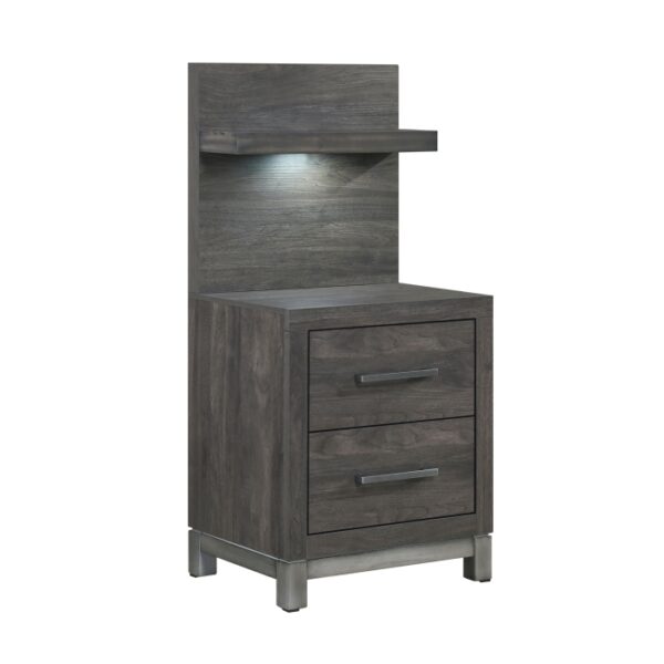 1577DG-4P* Night Stand with Wall Panel