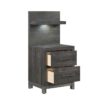 1577DG-4P* Night Stand with Wall Panel